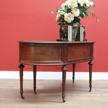 Load image into Gallery viewer, x SOLD Antique French Desk, Walnut and Leather Ladies Desk, Kidney Shaped Office Desk B10643