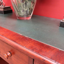 Load image into Gallery viewer, x SOLD Antique Australian Twin Pedestal Hall Table, Desk, Sofa Table with Leather Top B11154