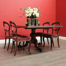 Load image into Gallery viewer, x SOLD Antique English Mahogany Dining Table Rectangular Pedestal Tilt Kitchen Table. B10272