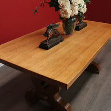 Load image into Gallery viewer, x SOLD Antique French Oak Refectory Table Dining Table Church Gothic Quatrefoil Shape to Pedestal B10317