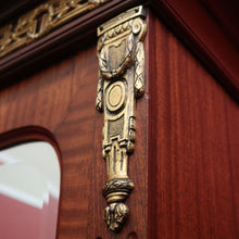 Load image into Gallery viewer, x SOLD Antique French Walnut 2 Door Armoire Wardrobe, 2 Door Bevelled Mirror Wardrobe. B10419