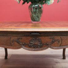 Load image into Gallery viewer, x SOLD Antique French Dining Table, Diamond Parquetry Kitchen Table, 2 Extension Leaves B10634