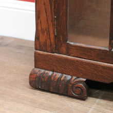 Load image into Gallery viewer, x SOLD Antique English China Cabinet, Antique Oak Art Deco Two Door Display Cabinet B11062