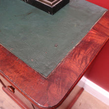 Load image into Gallery viewer, x SOLD Antique Australian Twin Pedestal Hall Table, Desk, Sofa Table with Leather Top B11154