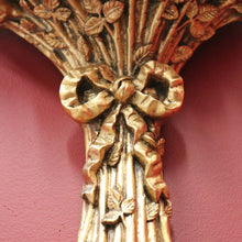 Load image into Gallery viewer, x SOLD Pair of Gilt French Wall Hanging Scones, Floral Roses Bouquet Gilt Gold Wall Brackets B10975