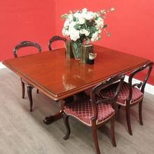 Load image into Gallery viewer, x SOLD Antique English Mahogany Dining Table Rectangular Pedestal Tilt Kitchen Table. B10272
