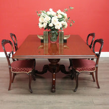 Load image into Gallery viewer, x SOLD Antique English Mahogany Dining Table Rectangular Pedestal Tilt Kitchen Table. B10272