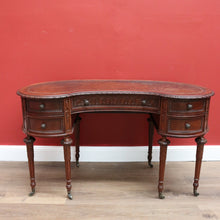 Load image into Gallery viewer, x SOLD Antique French Desk, Walnut and Leather Ladies Desk, Kidney Shaped Office Desk B10643