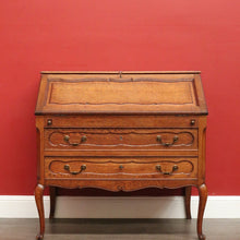 Load image into Gallery viewer, x SOLD Antique French Writing Bureau, 2 Drawer Drop Front Office Desk Bureau Cabinet B10206