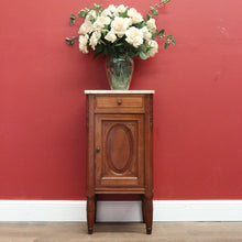 Load image into Gallery viewer, Antique French Walnut and Onyx Top Bedside Cabinet, Lamp, Side or Bedside Table B10906