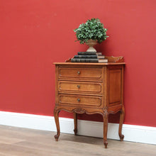 Load image into Gallery viewer, x SOLD Antique French Chest of Drawers 3 Drawer Lamp Table, Bedside Cabinet Side Table B10686