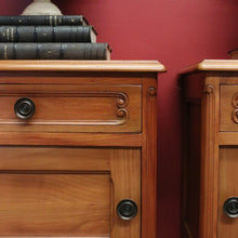 Load image into Gallery viewer, x SOLD Pair of French Bedside Cabinet in Cherrywood, One Drawers Door Lamp Side Tables B10981