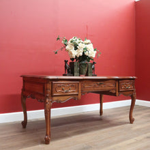 Load image into Gallery viewer, x SOLD Antique Office Desk, French Oak Three Drawer Desk, Library Desk Home Office Desk B11024