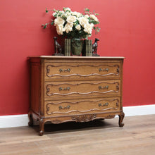 Load image into Gallery viewer, x SOLD Antique Vintage Chest of Drawers, French Oak Three Drawer Hall Cabinet Chest.. B11219`