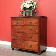 Load image into Gallery viewer, x SOLD Andrew Lenehan, Antique Australian Cedar Chest of Drawers Hall Cabinet Cupboard. B10441