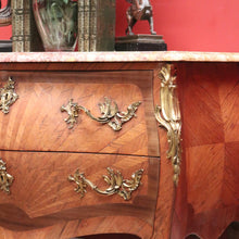 Load image into Gallery viewer, x SOLD Antique French Chest of Drawers, Marble Top Hall Table with 2 Sunray Drawers B11198