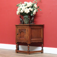 Load image into Gallery viewer, x SOLD Vintage French Side Cabinet, Hall Cupboard, Trapeze Shaped Wine or Lamp Table B10809