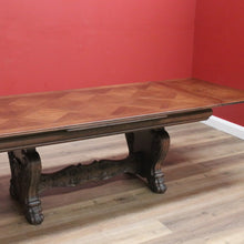 Load image into Gallery viewer, x SOLD Vintage French Dining Table 2 Leaves, French Oak 2 Leaf Extension Kitchen Table B10758