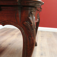 Load image into Gallery viewer, x SOLD Antique French Dining Table, Diamond Parquetry Kitchen Table, 2 Extension Leaves B10634