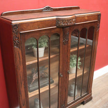 Load image into Gallery viewer, x SOLD Antique English China Cabinet, Antique Oak Art Deco Two Door Display Cabinet B11062