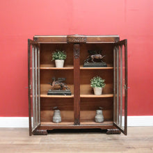 Load image into Gallery viewer, x SOLD Antique English China Cabinet, Antique Oak Art Deco Two Door Display Cabinet B11062