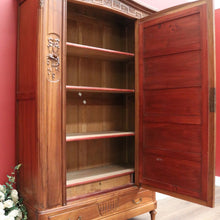 Load image into Gallery viewer, x SOLD Antique French Armoire, French Walnut Linen Press, Hall Cabinet Bevelled Mirror B10830