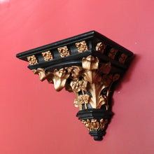 Load image into Gallery viewer, x SOLD Antique French Church Wall Sconce, Black and Gilt Wall Bracket, Statue Holder #2 B10463