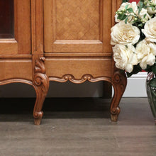Load image into Gallery viewer, x SOLD Antique French Linen Press Armoire 3 Door Wardrobe, Bevelled Mirror Door 3 Keys B10302