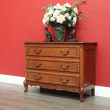 Load image into Gallery viewer, x SOLD Vintage French Chest of Drawers, Hall Cabinet Lamp Side Cupboard with 3 Drawers B10208