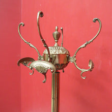 Load image into Gallery viewer, x SOLD Vintage French Brass Coat Rack, Free Standing Revolving Coat Tree Hat Scarf Rack B10498