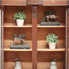 Load image into Gallery viewer, x SOLD Antique English China Cabinet, Antique Oak Art Deco Two Door Display Cabinet B11062