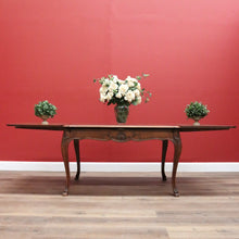 Load image into Gallery viewer, x SOLD Antique French Dining Table, Diamond Parquetry Kitchen Table, 2 Extension Leaves B10634