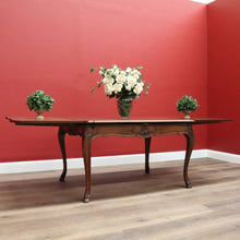 Load image into Gallery viewer, x SOLD Antique French Dining Table, Diamond Parquetry Kitchen Table, 2 Extension Leaves B10634