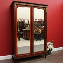 Load image into Gallery viewer, x SOLD Antique French Walnut 2 Door Armoire Wardrobe, 2 Door Bevelled Mirror Wardrobe. B10419