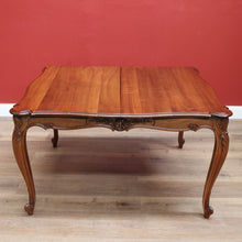 Load image into Gallery viewer, x SOLD Antique French Dining Table Antique Walnut 3 Leaf Extension Kitchen Dining Table B10689