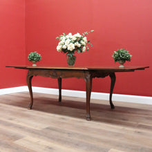 Load image into Gallery viewer, x SOLD Antique French Dining Table, Diamond Parquetry Kitchen Table, 2 Extension Leaves B10634