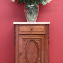 Load image into Gallery viewer, x SOLD Antique French Walnut and Onyx Top Bedside Cabinet, Lamp, Side or Bedside Table B10906