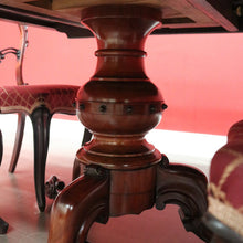 Load image into Gallery viewer, x SOLD Antique English Mahogany Dining Table Rectangular Pedestal Tilt Kitchen Table. B10272