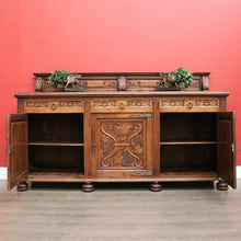 Load image into Gallery viewer, x SOLD Antique Sideboard, French Oak 3 Door, Drawer Sideboard Buffet Cabinet Cupboard B10294