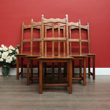 Load image into Gallery viewer, Set of 6 Dining Chairs, Antique French Country Farmhouse Dining Kitchen Chairs B10483
