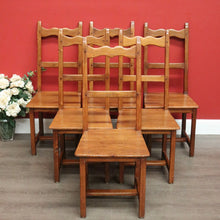 Load image into Gallery viewer, x SOLD Set of 6 Dining Chairs, Antique French Country Farmhouse Dining Kitchen Chairs B10483