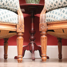 Load image into Gallery viewer, x SOLD Pair of French Wing Back Armchairs and Foot Stool, High Back Lounge Chairs Stool B10514