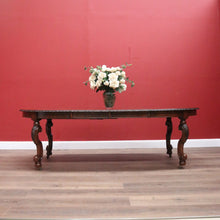 Load image into Gallery viewer, Antique English Walnut 2 Leaf Extension Kitchen Dining Table - Telescopic Winder B11067