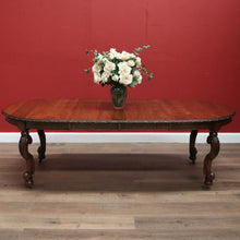 Load image into Gallery viewer, x SOLD Antique English Walnut 2 Leaf Extension Kitchen Dining Table - Telescopic Winder B11067