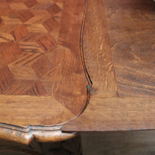 Load image into Gallery viewer, x SOLD Antique French Dining Table, Diamond Parquetry Kitchen Table, 2 Extension Leaves B10634