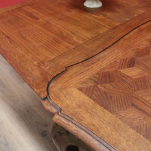 Load image into Gallery viewer, x SOLD Antique French Dining Table, Diamond Parquetry Kitchen Table, 2 Extension Leaves B10634