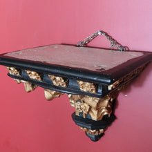 Load image into Gallery viewer, x SOLD Antique French Church Wall Sconce, Black and Gilt Wall Bracket, Statue Holder #2 B10463