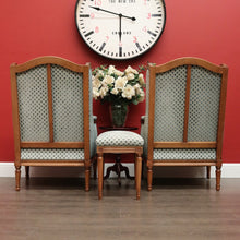 Load image into Gallery viewer, x SOLD Pair of French Wing Back Armchairs and Foot Stool, High Back Lounge Chairs Stool B10514