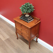 Load image into Gallery viewer, x SOLD Antique French Chest of Drawers 3 Drawer Lamp Table, Bedside Cabinet Side Table B10686