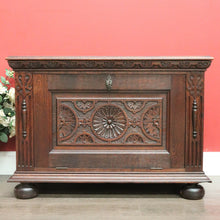 Load image into Gallery viewer, x SOLD Antique French Coffer French Oak Blanket Box Lift Lid Storage Trunk Coffee Table B10568